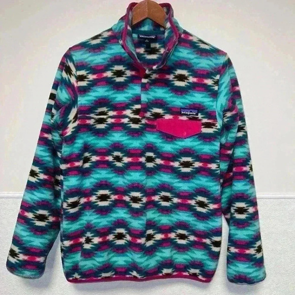 Patagonia synchilla aztec wild desert southwestern fleece jacket pullover / Sz S - Picture 2 of 4